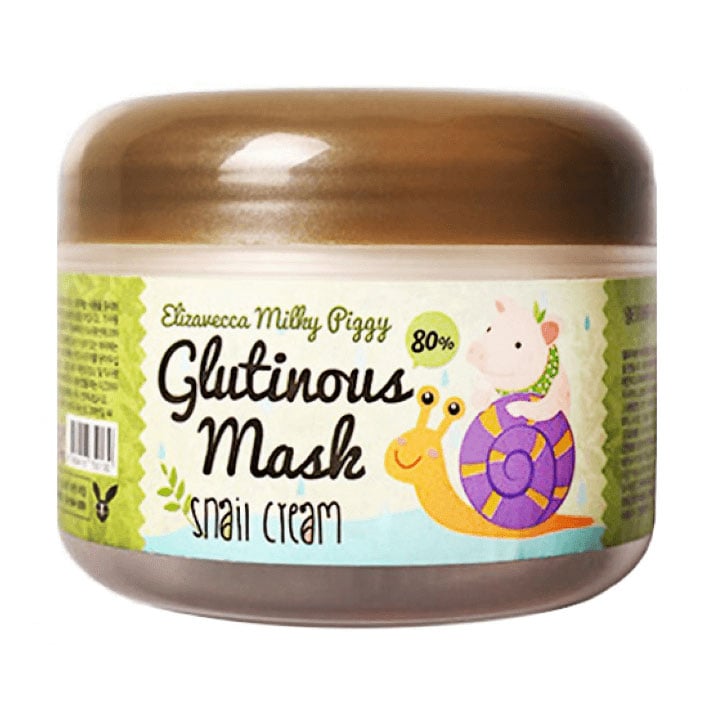 Нічна крем-маска для обличчя Elizavecca Milky Piggy Glutinous Mask 80% Snail Cream з муцином равлика, 100 г